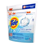 Tide PODS Free and Gentle Unscented Laundry Detergent Pods, 20-Count (6-Pack) thumbnail 3