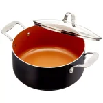 Gotham Steel 5 Qt. Non-Stick Ti-Cerama Stock Pot with Glass Lid thumbnail 1