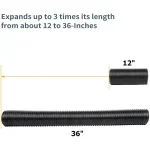 POWERTEC 4 in. Flexible Dust Collection Hose, Expandable Polypropylene Extraction Hose thumbnail 5