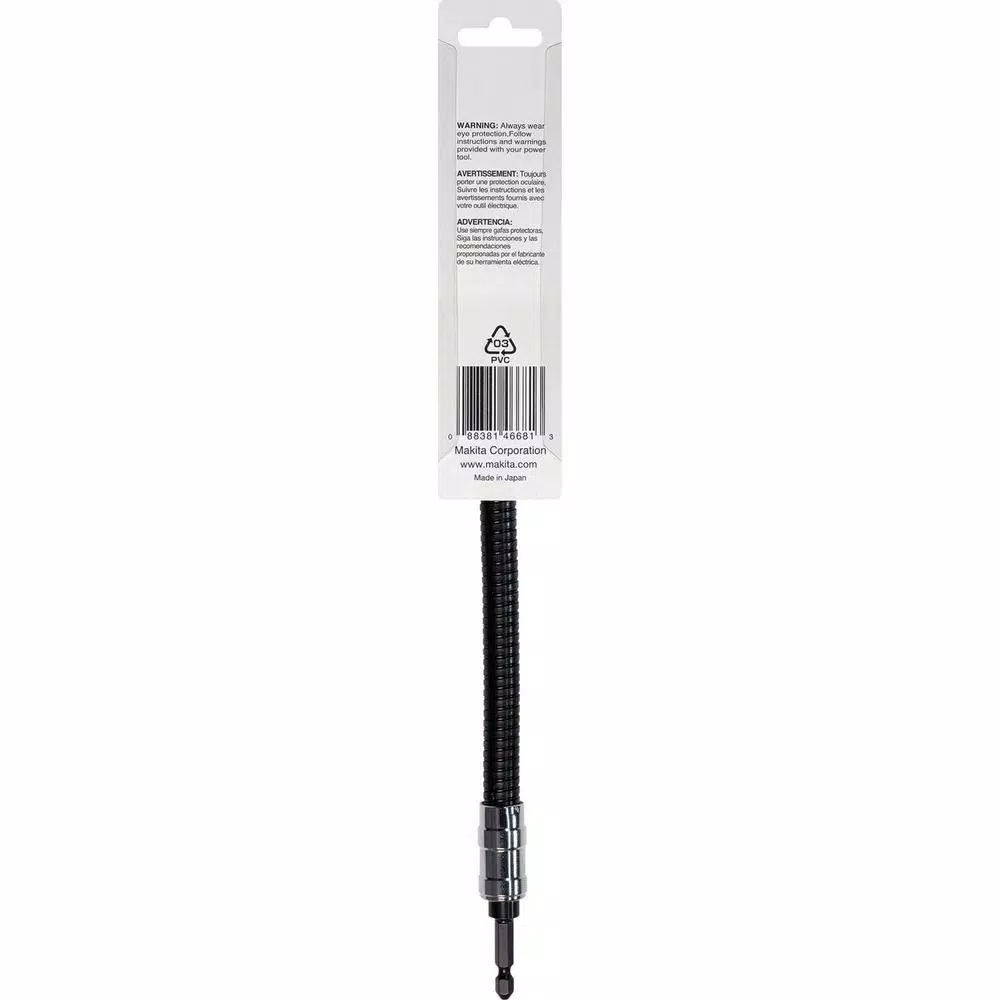Makita 12 in. Flexible Impact Bit Holder, 1/4 in. Hex Shank