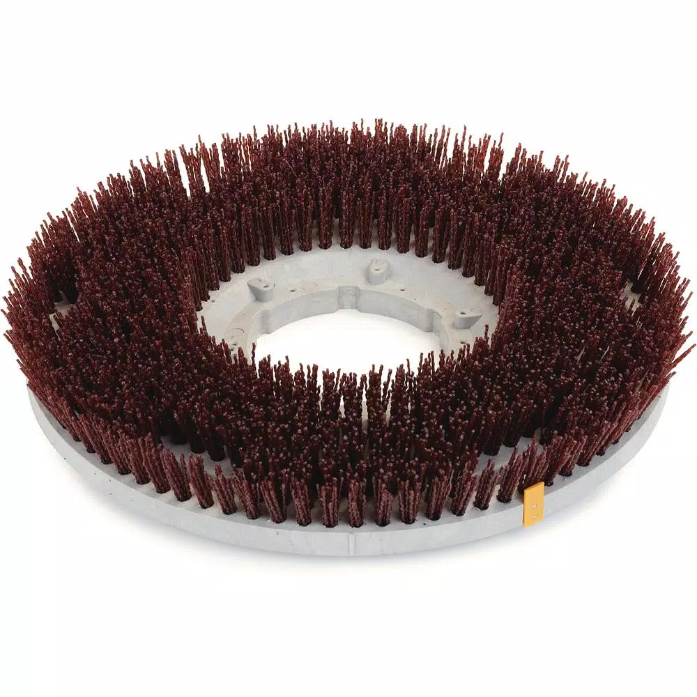 Carlisle Strata-Grit 17 in. Brown Aggressive Industrial Scrubbing Rotary Floor Brush