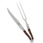 Unbranded Laguiole 2-Piece Pakkawood Carving Set with Stainless Steel Knife and Fork thumbnail 2