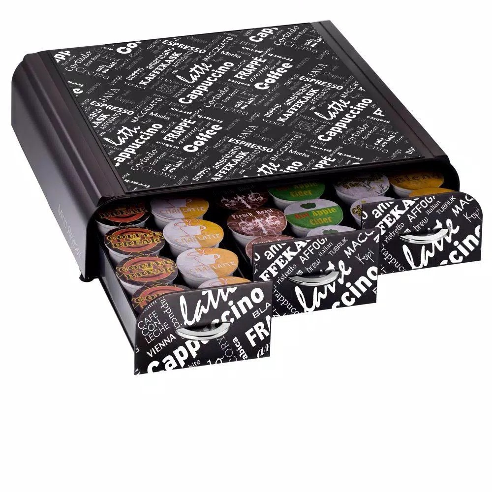 Mind Reader Anchor 36-Capacity Black Coffee Pod Storage Drawer for K-Cup and Single Serve Machines