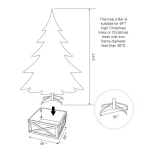 Unbranded 26 in. Washed White Wooden Tree Collar - Handcrafted Solid Wood Tree Box thumbnail 3