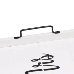 Elegant Designs White Wash Wooden Decorative Serving Tray with Black Metal Handles - Mr. and Mrs. Farmhouse Style thumbnail 4
