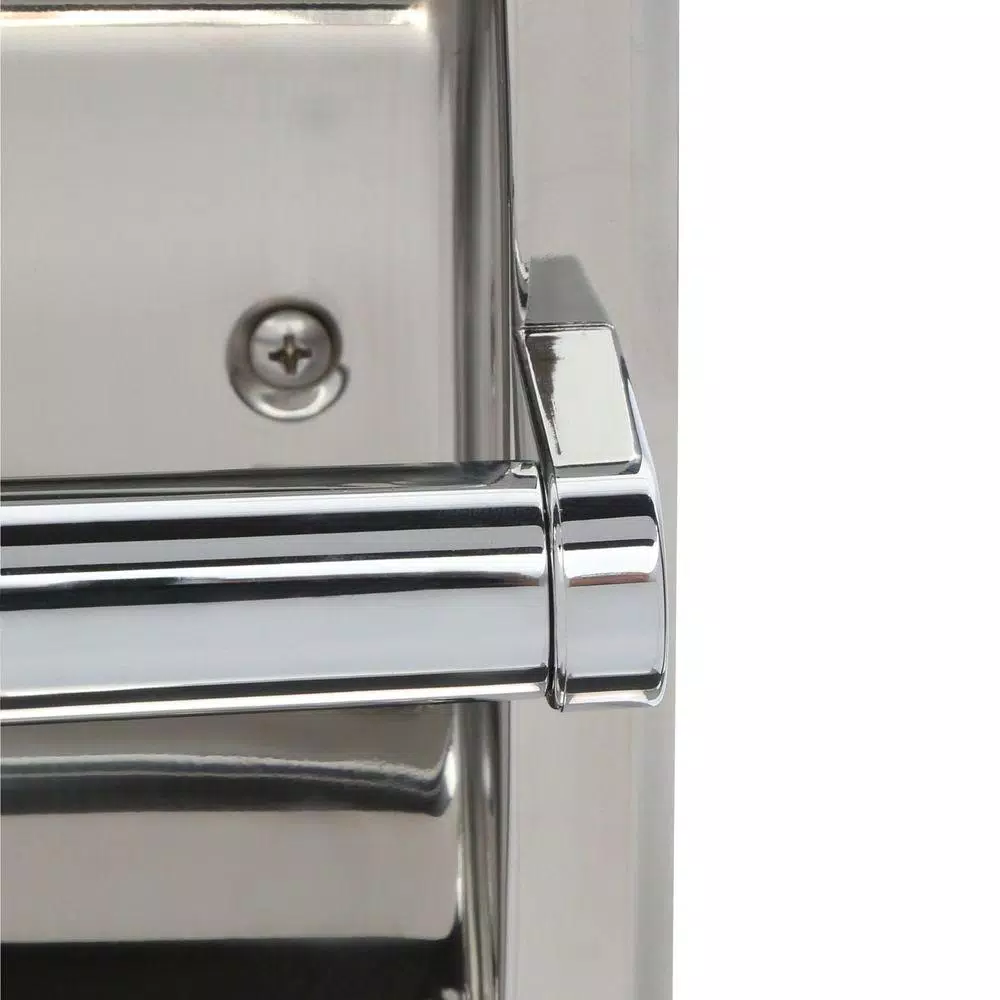 MOEN Recessed Toilet Paper Holder in Polished Chrome with Matching Roller
