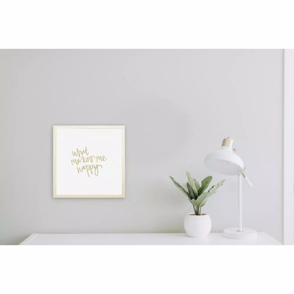 Petal Lane Home What Makes Me Happy Magnetic Memo Board with Gold Frame