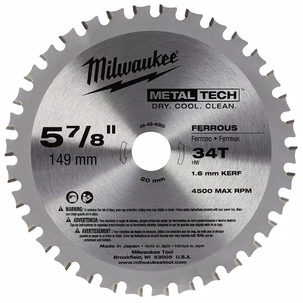Milwaukee M18 FUEL 5-3/8 in. Metal Circular Saw Kit with 2 XC5.0 Batteries & Extra Blade