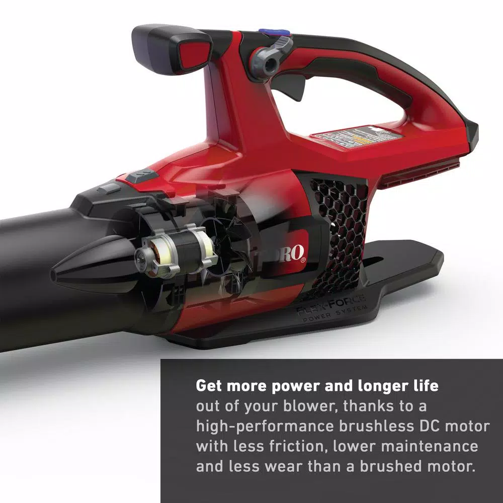 Toro 60V Max Flex-Force Brushless Cordless Handheld Leaf Blower, 605 CFM, 115 MPH - Tool Only