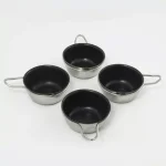ExcelSteel 4-Cup 18/10 Stainless Steel Egg Poacher with Silicone Grip and Tempered Glass Lid thumbnail 5