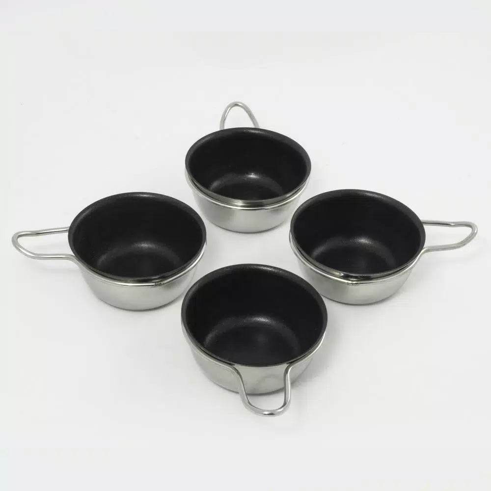 ExcelSteel 4-Cup 18/10 Stainless Steel Egg Poacher with Silicone Grip and Tempered Glass Lid