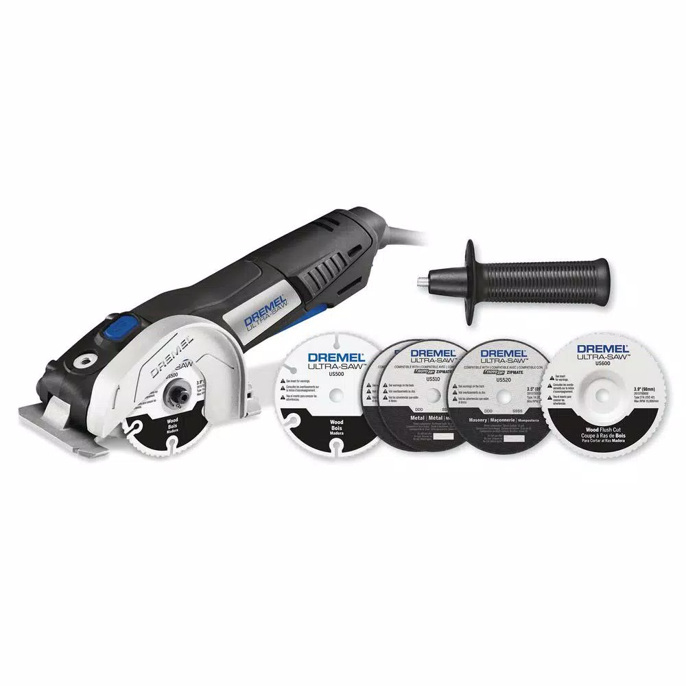 Dremel Ultra-Saw 4 in. Specialty Saw Tool Kit with 4 Blades and Storage Bag, 7.5 Amp