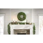 Home Accents Holiday 12 ft. Pre-Lit Norway Garland with 70 Warm White LED Lights, Battery Operated thumbnail 9