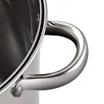 Cook N Home 16 qt. Stainless Steel Stock Pot with Tempered Glass Lid thumbnail 4