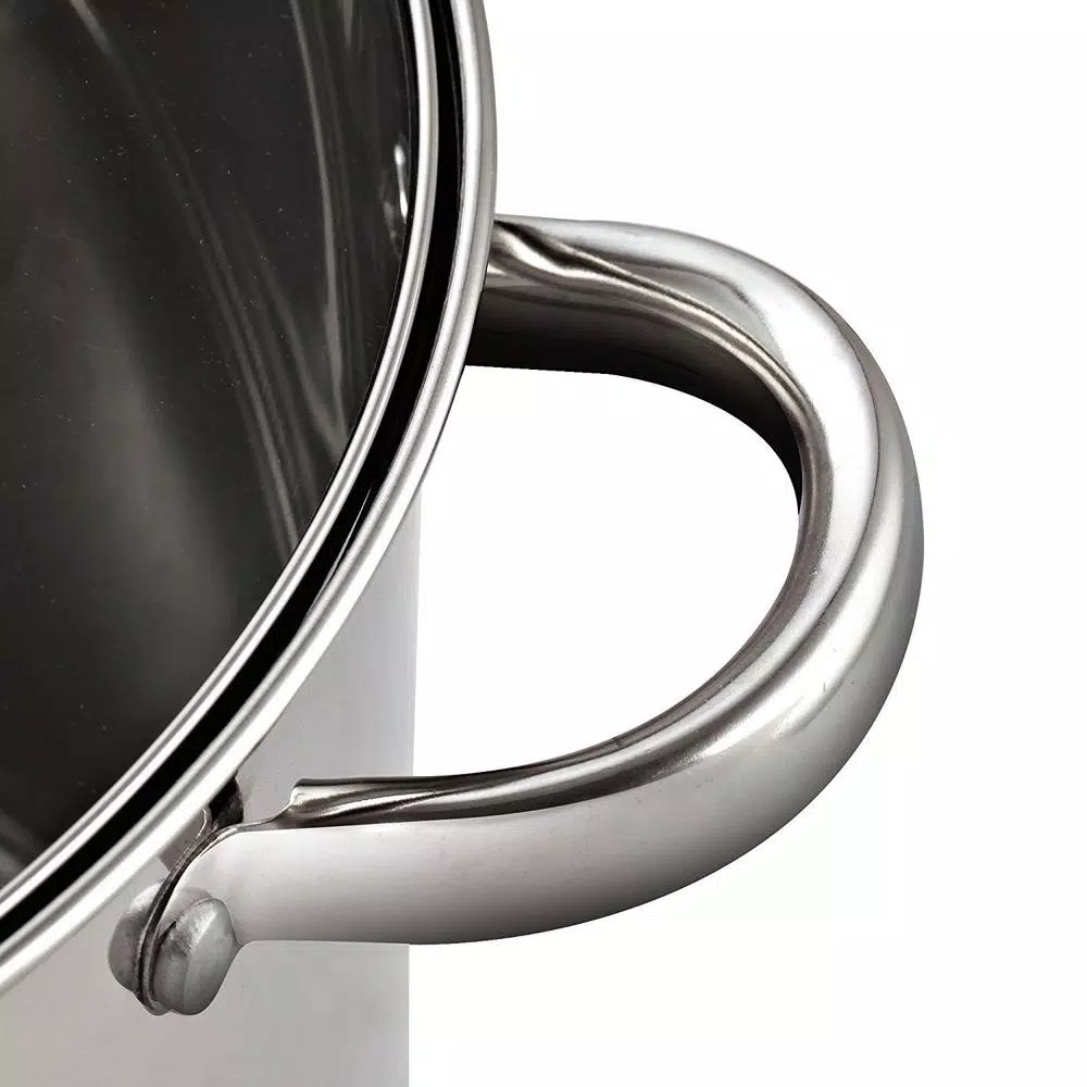 Cook N Home 16 qt. Stainless Steel Stock Pot with Tempered Glass Lid