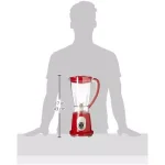 Ovente 400W Professional Blender, 50 oz 2-Speed Jar Blender with Pulse, Stainless Steel Blades, Red thumbnail 7