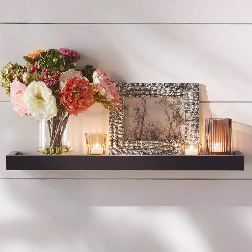 3R Studios Multi-Colored Glass and Wood Votive Candle Holder Tray Set
