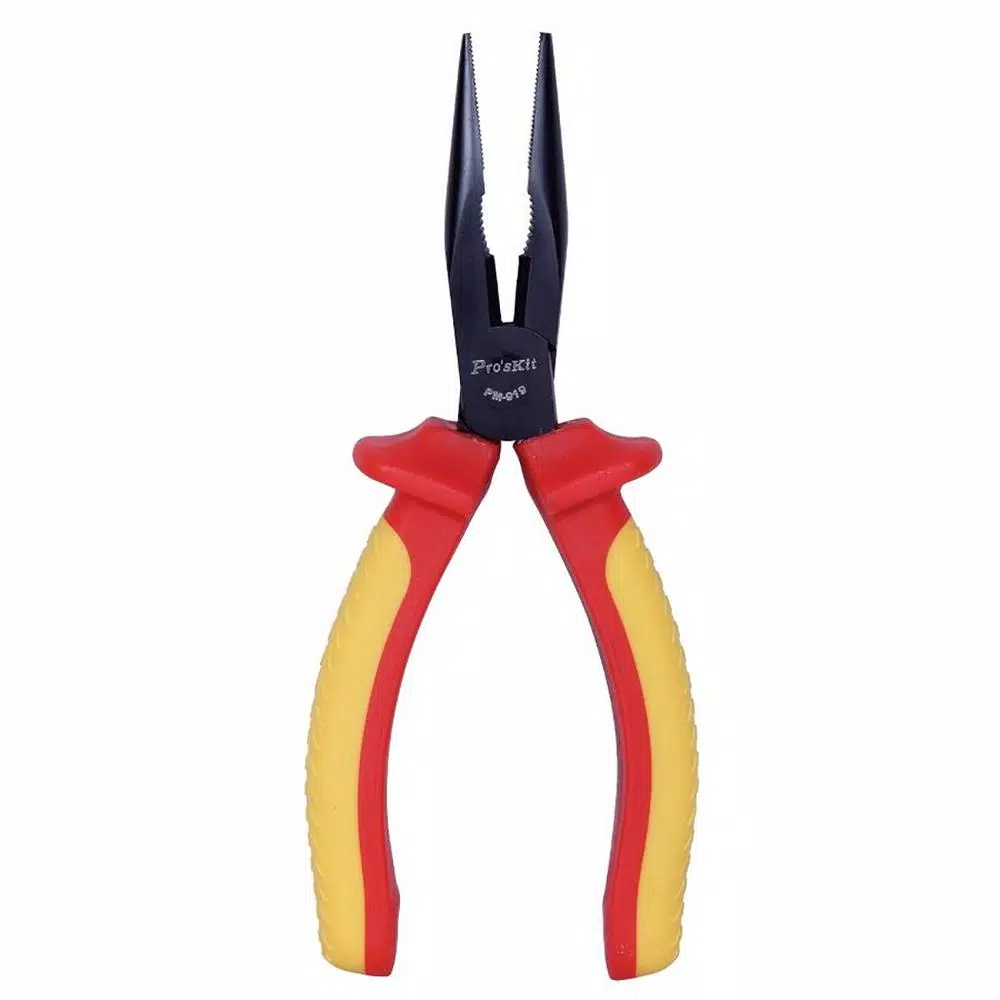 Pro'sKit 1000V Insulated Long-Nosed Pliers, VDE Approved, IEC 60900 Certified