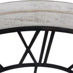 FirsTime & Co. 27 in. Timeworn Farmhouse Wall Clock with Whitewashed Wood Frame thumbnail 3