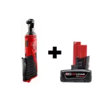 Milwaukee M12 3/8 in. Cordless Ratchet with 4.0 Ah Lithium-Ion Battery thumbnail 1