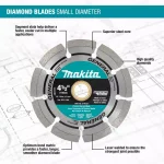 Makita 4-1/2 in. Segmented Rim Diamond Blade, 2-Pack thumbnail 2