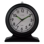 La Crosse Clock Co. Silent Sweep Black Mantel Alarm Clock with Luminous Hands thumbnail 5