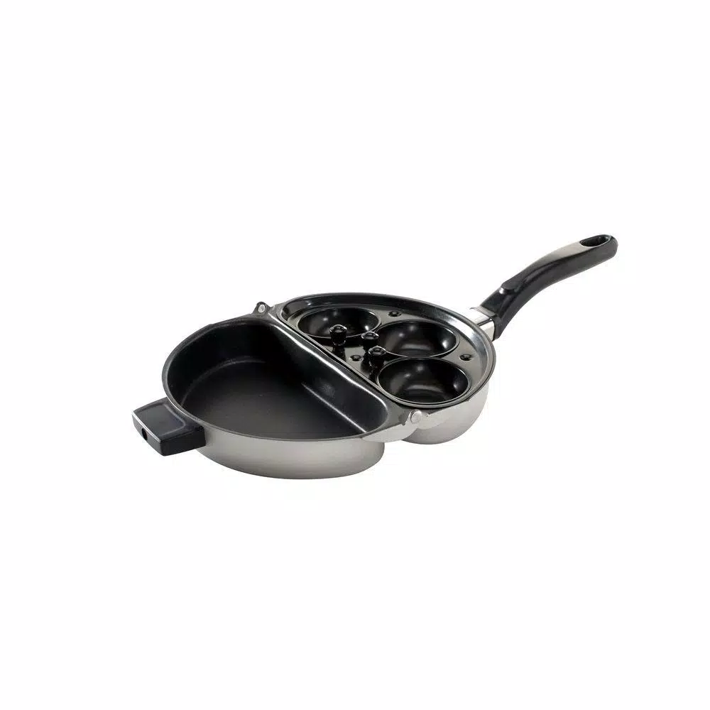 Nordic Ware Folding Steel Egg Poacher and Omelet Pan with Nonstick Insert