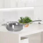 Chantal Induction 21 Steel 3 qt. Stainless Steel Saute Pan, Brushed Stainless Steel thumbnail 4
