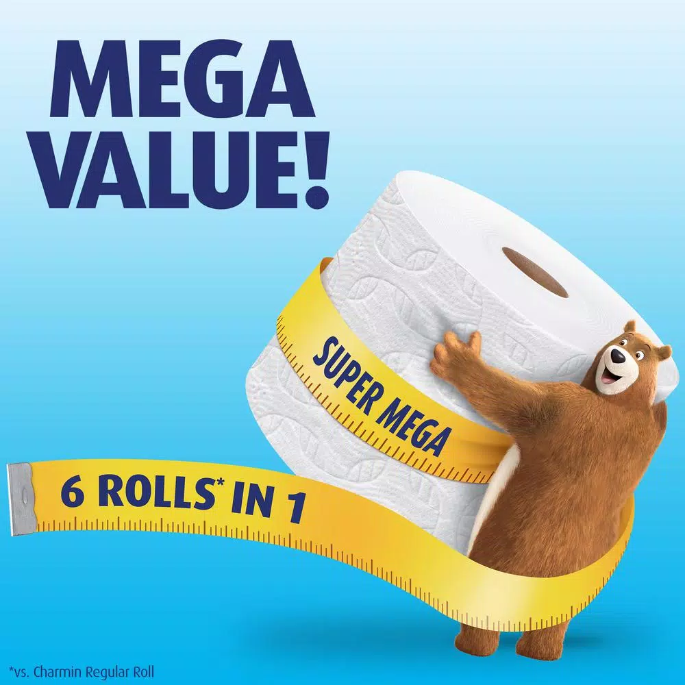 Charmin Ultra Strong Super Mega Roll Toilet Paper, 2-Ply, 18 Rolls