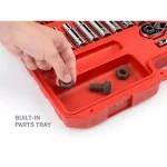 TEKTON 58-Piece 1/2 in. Drive Socket Set, 3/8-1 in. and 10-24 mm SAE/Metric thumbnail 7