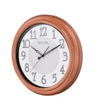 Bulova Providence 18 in. Aged Copper Round Wall Clock - Illuminated Outdoor/Indoor Weatherproof Clock thumbnail 3