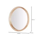 Home Decorators Collection Round Natural Wood Accent Mirror, Brown, 24 in. thumbnail 2