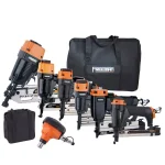 Freeman P9PCK 9-Piece Pneumatic Nail Gun Combo Kit with 21-Degree Framing Nailer and Finish Tools thumbnail 1