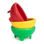 Taco Tuesday 3-Piece Plastic Salsa Bowl Set - 8 fl. oz. Assorted Colors thumbnail 1