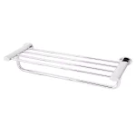 Speakman Caspian Towel Rack with Shelf and Bar, Polished Chrome thumbnail 1