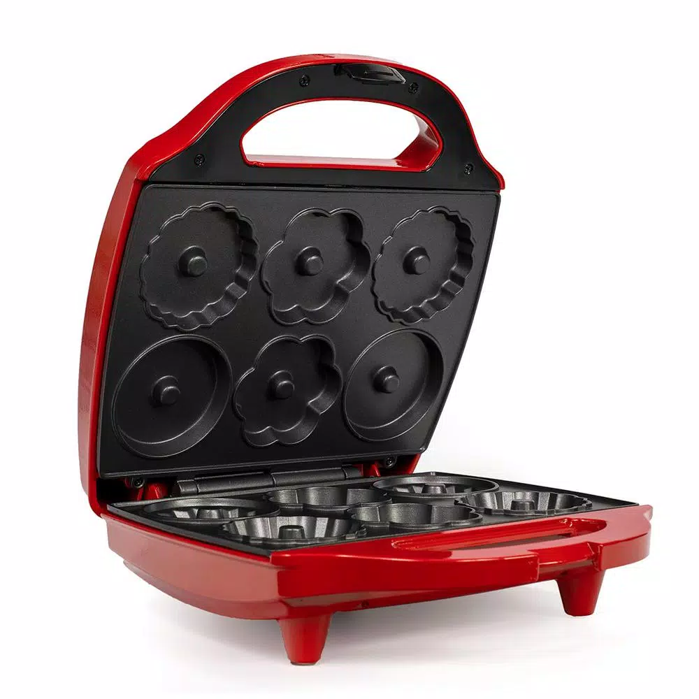 Holstein Housewares 980W Red Mini Bundt Cake Maker, Makes 6 Cakes