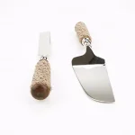 Mind Reader 2-Piece Roped Handle Dessert Tool Set, 18/10 Stainless Steel Cake Knife and Server thumbnail 5