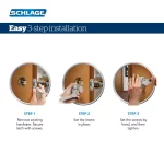 Schlage Latitude Keyed Entry Door Lever - Bright Chrome thumbnail 5