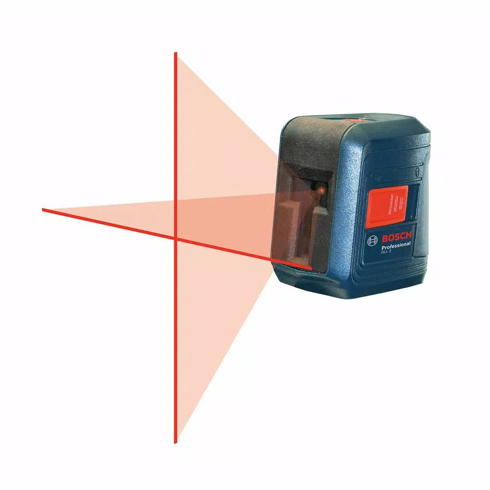 Bosch GLL 2 Self-Leveling Cross Line Laser Level with Flexible Clamping Mount, 30 ft. Range