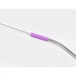 ExcelSteel 14-Piece Stainless Steel Reusable Straw Set with Pastel Silicone Tips - 8 Straight & 4 Curved thumbnail 3