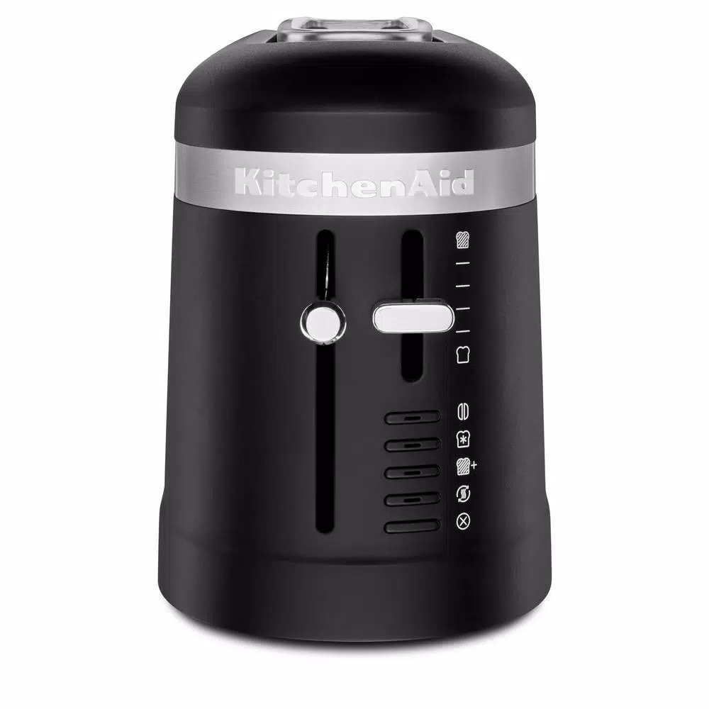 KitchenAid 2-Slice Matte Black Long Slot Toaster with High-Lift Lever and 5 Settings
