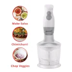 Brentwood Appliances 2-Speed White Handheld Immersion Mixer and Food Processor with Balloon Whisk thumbnail 4