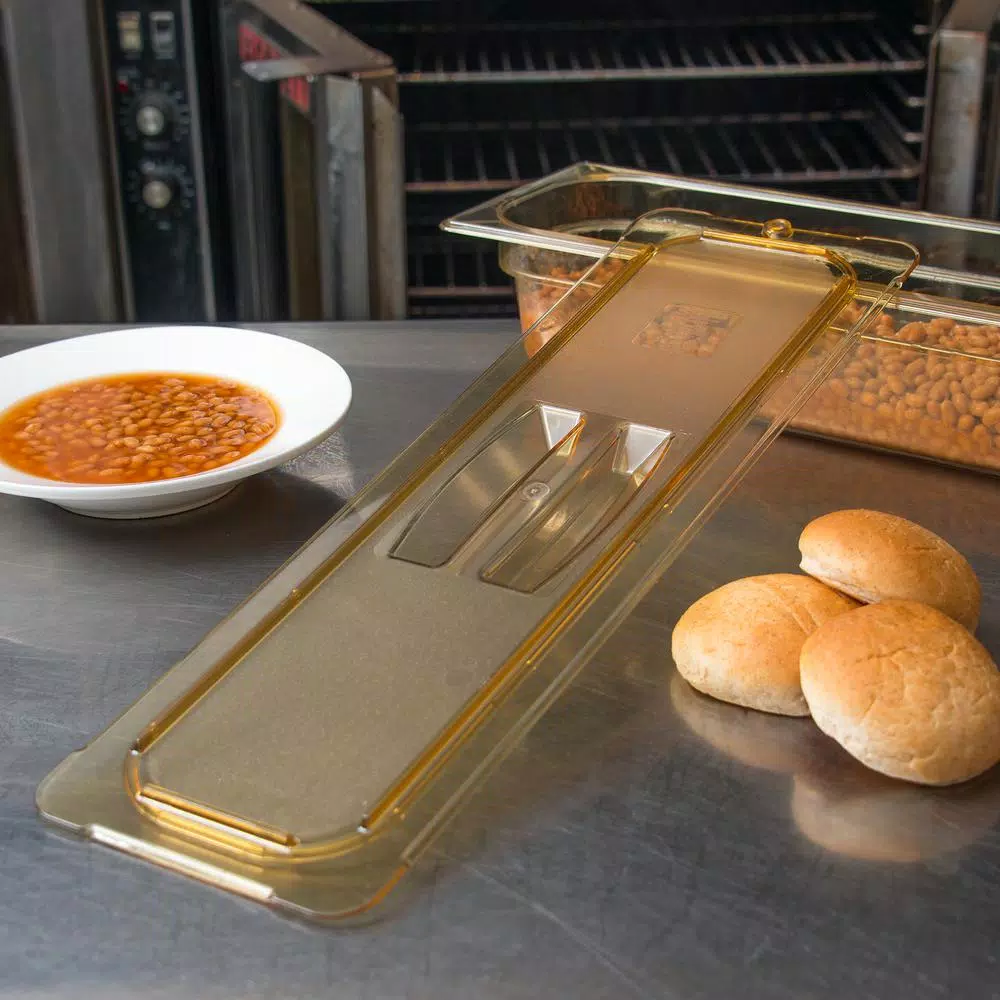 Carlisle StorPlus Amber Flat Lids for 1/2 in. High-Heat Food Pans (Set of 6)