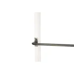 3R Studios 4-Bar Wall Mounted Towel Rack, Distressed Off-White Wood with Black Metal Bars thumbnail 4