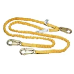 WERNER Upgear 6 ft. SoftCoil Twin Leg Lanyard with Energy Absorbing Inner Core and Snap Hooks thumbnail 1