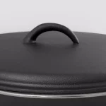 ExcelSteel 6 qt. Round Cast Iron Dutch Oven with Lid, Black thumbnail 4