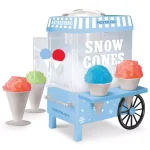 Nostalgia Vintage 160 oz. Snow Cone Maker in Blue with Reusable Cones and Ice Scoop thumbnail 1
