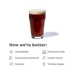 TOSSWARE Reserve Unbreakable 16 oz. Tritan English Pint Glasses, Set of 24 thumbnail 3