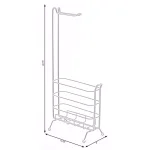Basicwise Black Metal Toilet Paper Holder and Magazine Rack, Freestanding Dual-Purpose Bathroom Storage thumbnail 6