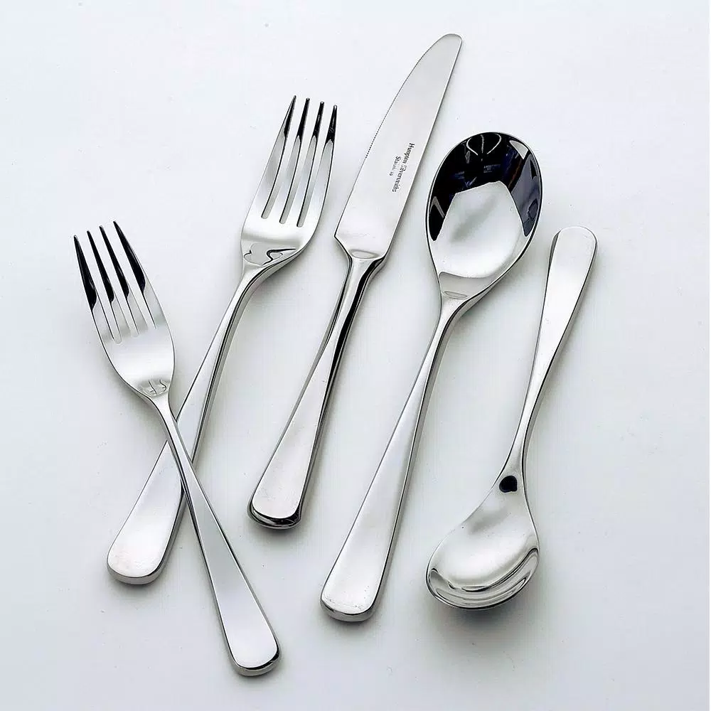 Hampton Forge Stephanie 20-Piece Satin 18/0 Stainless Steel Flatware Set, Service for 4